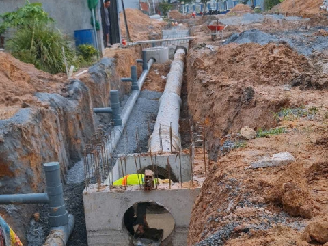 Thi công khu dân cư Bình Sơn