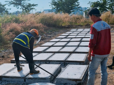 Thi công khu dân cư Bình Sơn